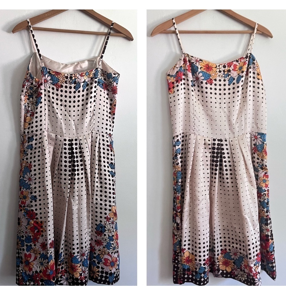 Tibi Y2K Vintage Inspired Cottagecore Silk Floral Strappy Cami Dress